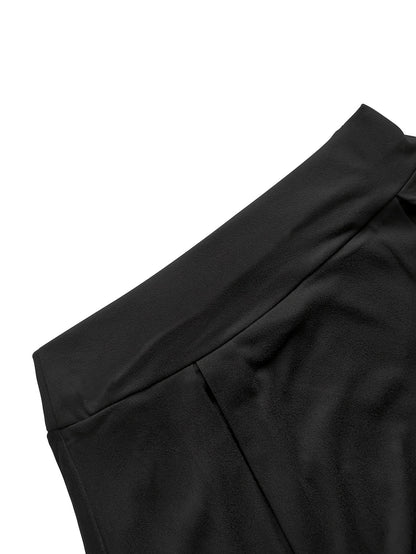 Women's Black Polyester High-Waist Shorts - product view 28