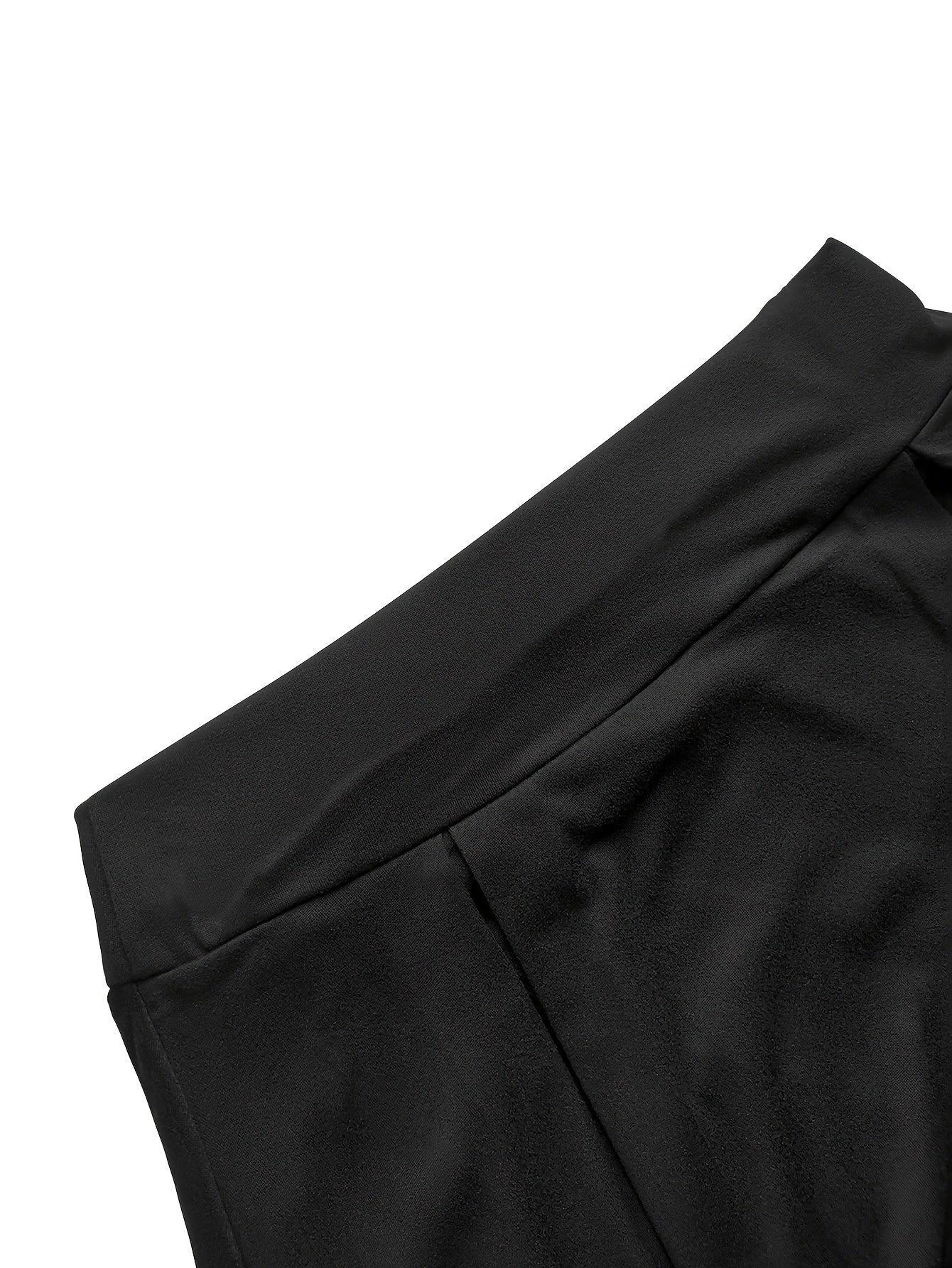 Women's Black Polyester High-Waist Shorts - product view 13