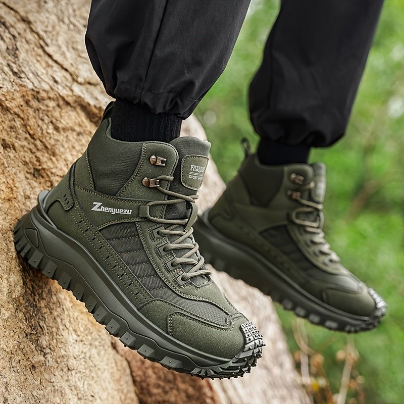 [Lightweight|Comfortable] Lightweight Comfortable High-Top Hiking Boots | Large Size Sports, Thick Sole, Casual Walking Shoes, All-Season Outdoor Activities, Camping