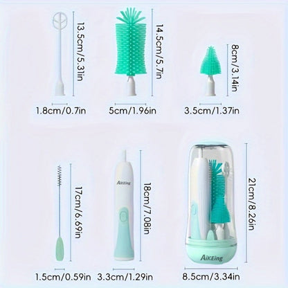 Electric Bottle Brush Set - USB Rechargeable Cleaning Kit