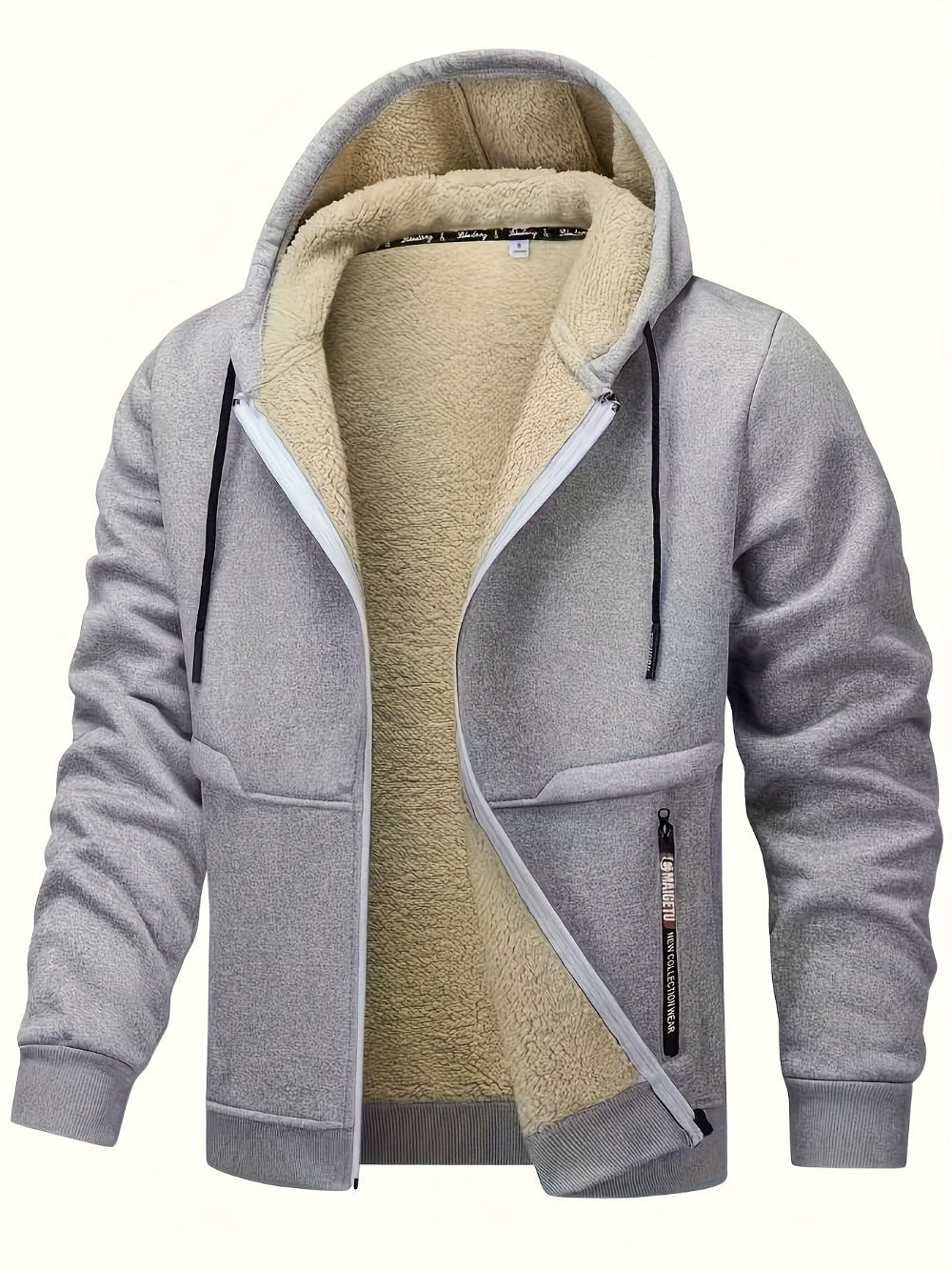 Men's Versatile Fleece Zip-Up Hoodie