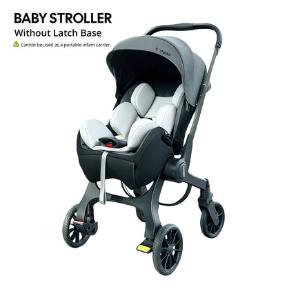 Cochildor Foldable Stroller Portable Travel Carriage with Bidirectional Push (Front/Reverse), Adjustable Canopy & Lightweight - Foldable for Airplane, Public Transport - Newborn Stroller, Frame