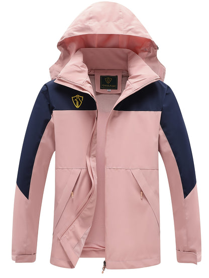 Women's Outdoor Sports Windbreaker, Rain Coat Women, High Quality Jacket Women, Rain Jacket Women, Impermeables Para La Lluvia De Mujer, Lightweight Hooded Mountaineering Suit with Pockets and Detachable Hat.
