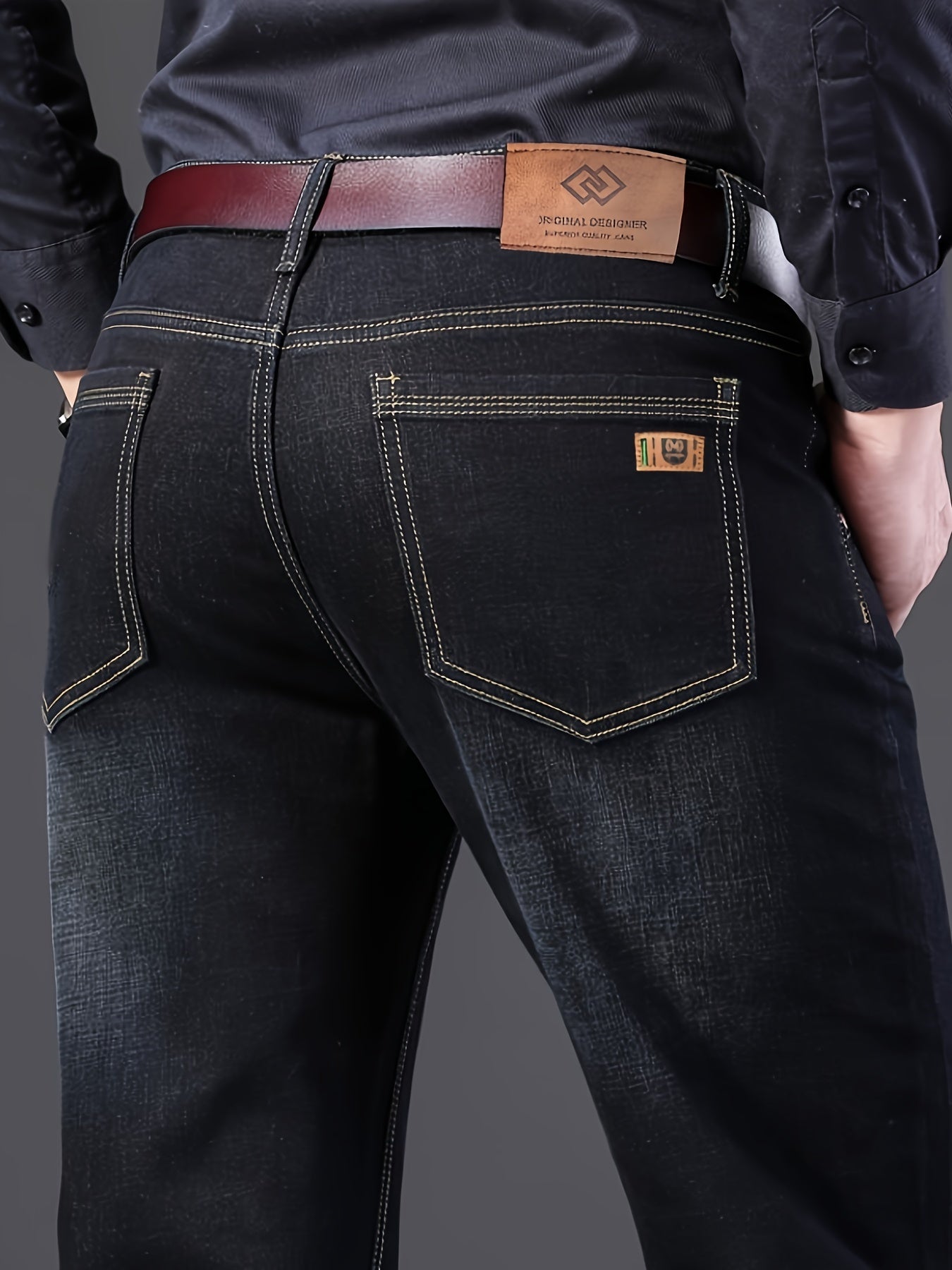 Men'S Straight Leg Jeans with a Classic Design, Perfect for Everyday Use in Any Season