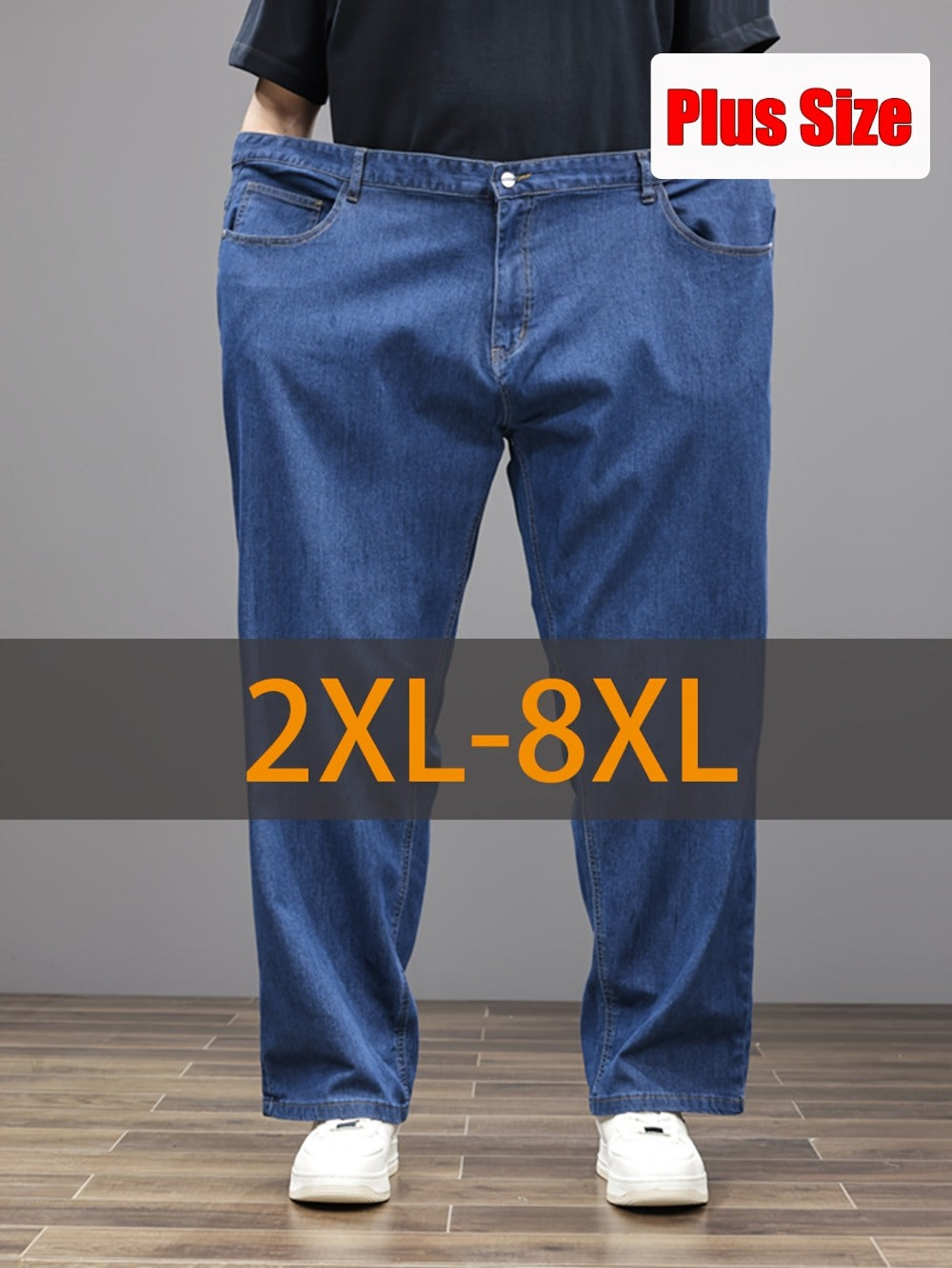 Men's Relaxed Fit Jeans - Classic Wash Clean Finish Travel