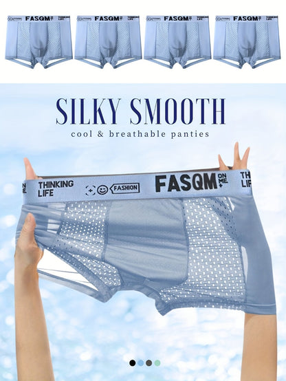 4-Pack Men's Boxer Briefs - Breathable Stretch Mesh