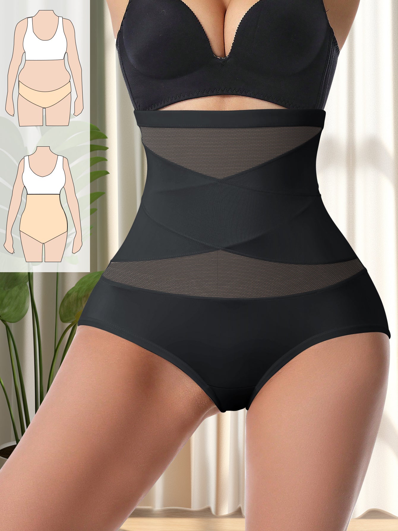 3-Pack High-Waisted Tummy Control Panties for Women - Seamless Shapewear Underwear for Belly & Butt Lifting