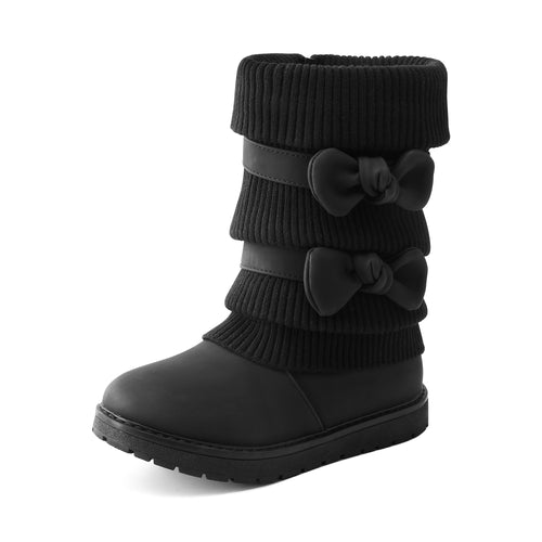 DREAM PAIRS Girl's Winter Snow Boots Faux Fur Lined Mid Calf Shoes