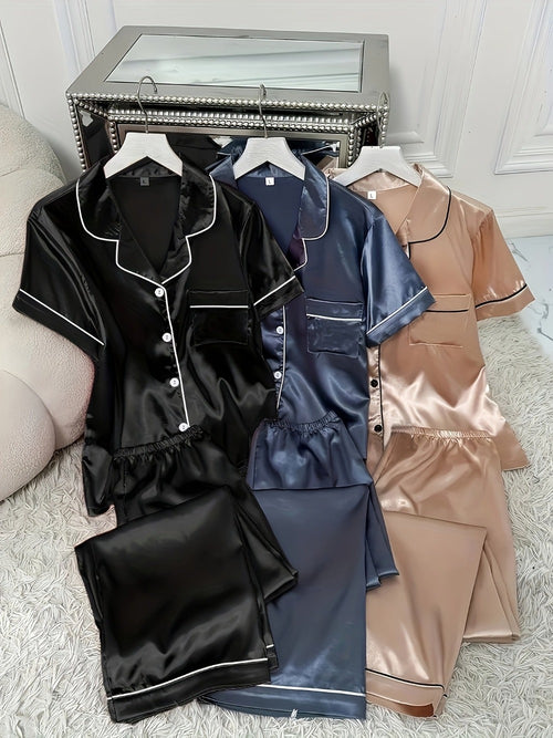 Unisex Pajama Set - Satin Style 61189