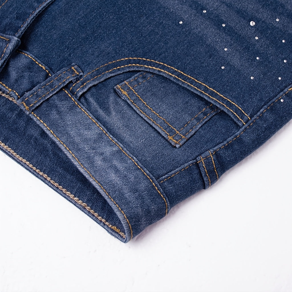 Women's Medium Blue Denim Denim Shorts - product view 7