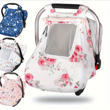 Car Seat Cover for Baby, Minky Baby Car Seat Cover, 3-In-1 Car Seat Cover, Soft And Breathable Car Seat Cover for Infant, Baby Items, Newborn Necessities