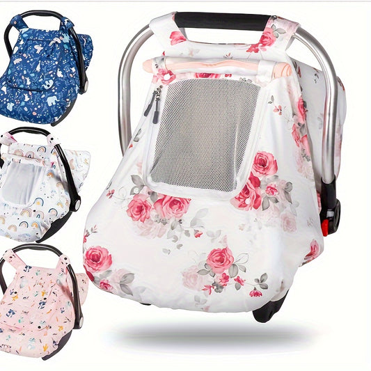Car Seat Cover for Baby, Minky Baby Car Seat Cover, 3-In-1 Car Seat Cover, Soft And Breathable Car Seat Cover for Infant, Baby Items, Newborn Necessities