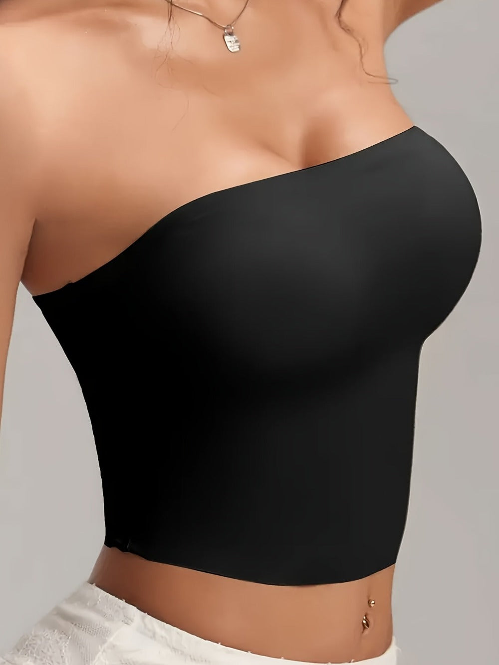 Women's Strapless Soft Support Bra - Seamless, Soft Support