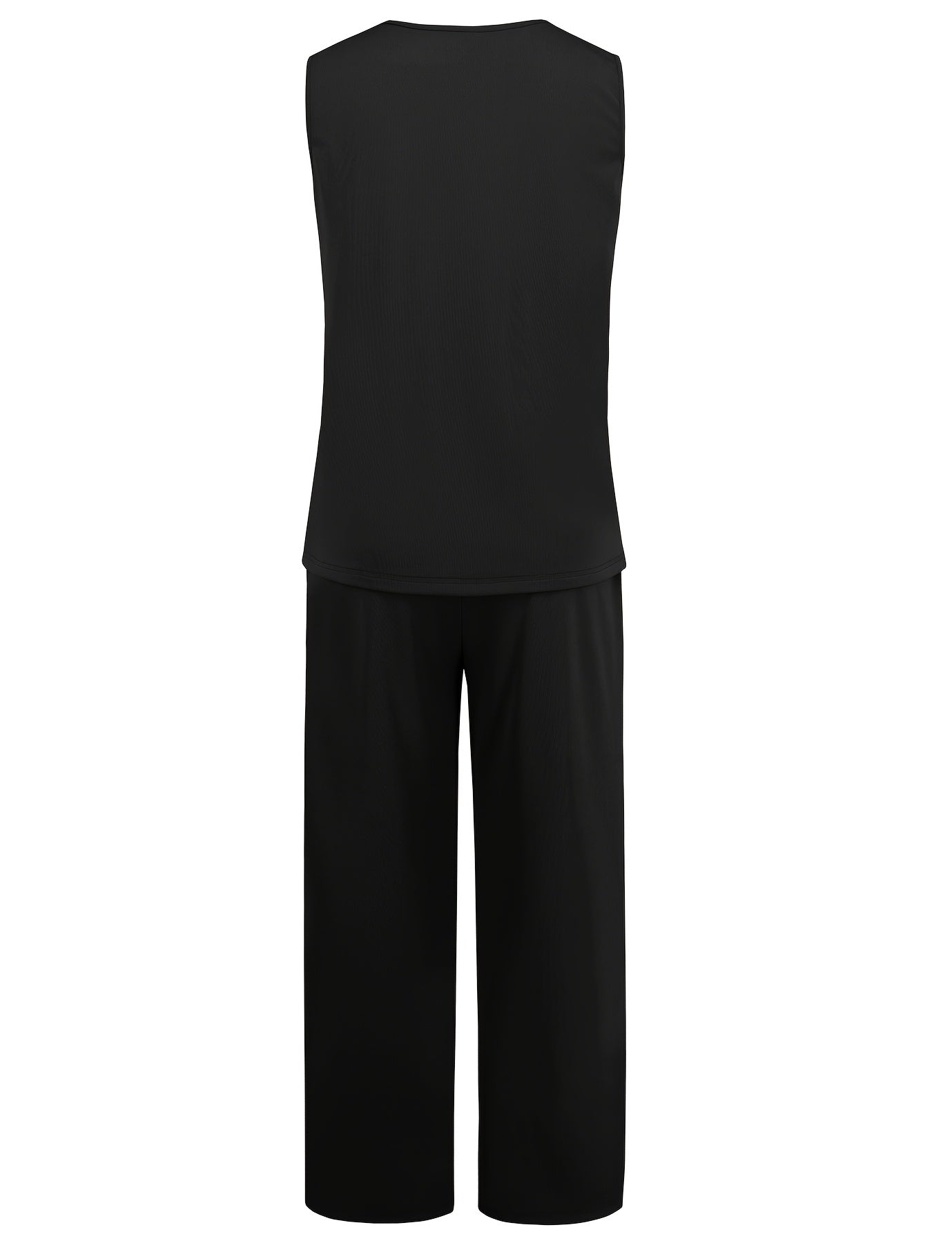 ZAFUL Women's Casual Business Long Sleeve Cardigan, V-Neck Vest Top, Straight Leg Trousers, Fashion Commuter Three-Piece Suit