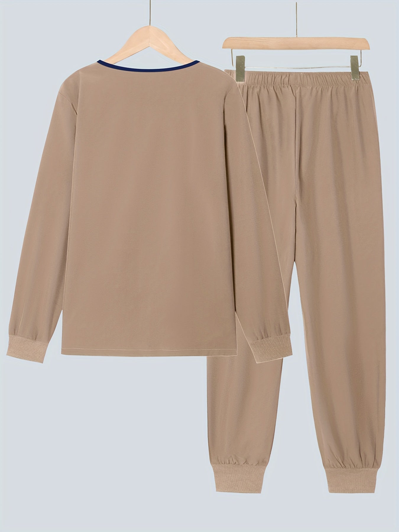 2pcs Women's V-Neck Matte Suit with Long Sleeve Stretch S Uniform Work Clothes Washable Pockets Breathable Elastic Top And Waist Cord Pocket Pants Set