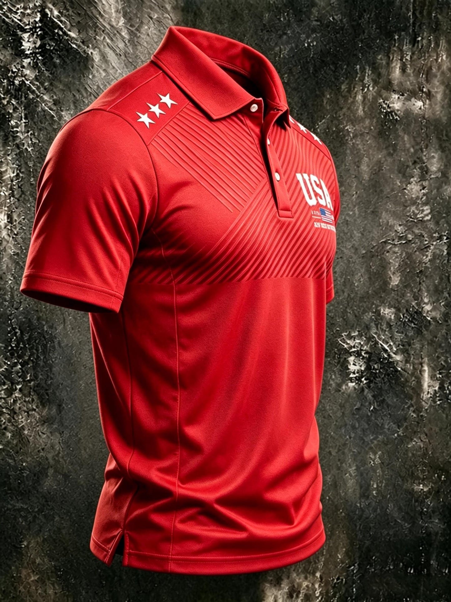 USA 1776-2026 250 Years of Freedom, Men'S Short-Sleeve Polo Shirt, Golf Polo Shirt, Polyester Fiber Fabric, Lightweight And Breathable, Suitable for Anniversary Celebrations
