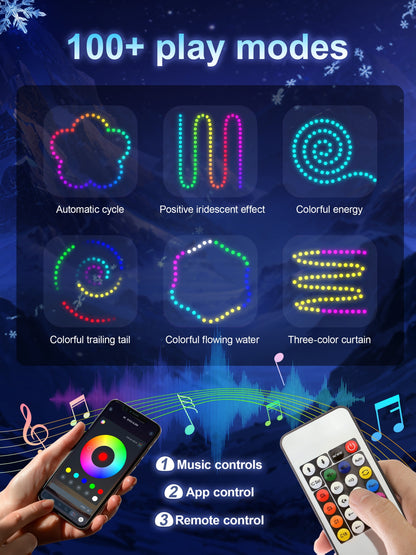 Girls Light Up Princess Carnival Party Dress Up Wireless Voice Smart Control LED Dress Christmas Halloween Prom Dress (Batteries Not Included)