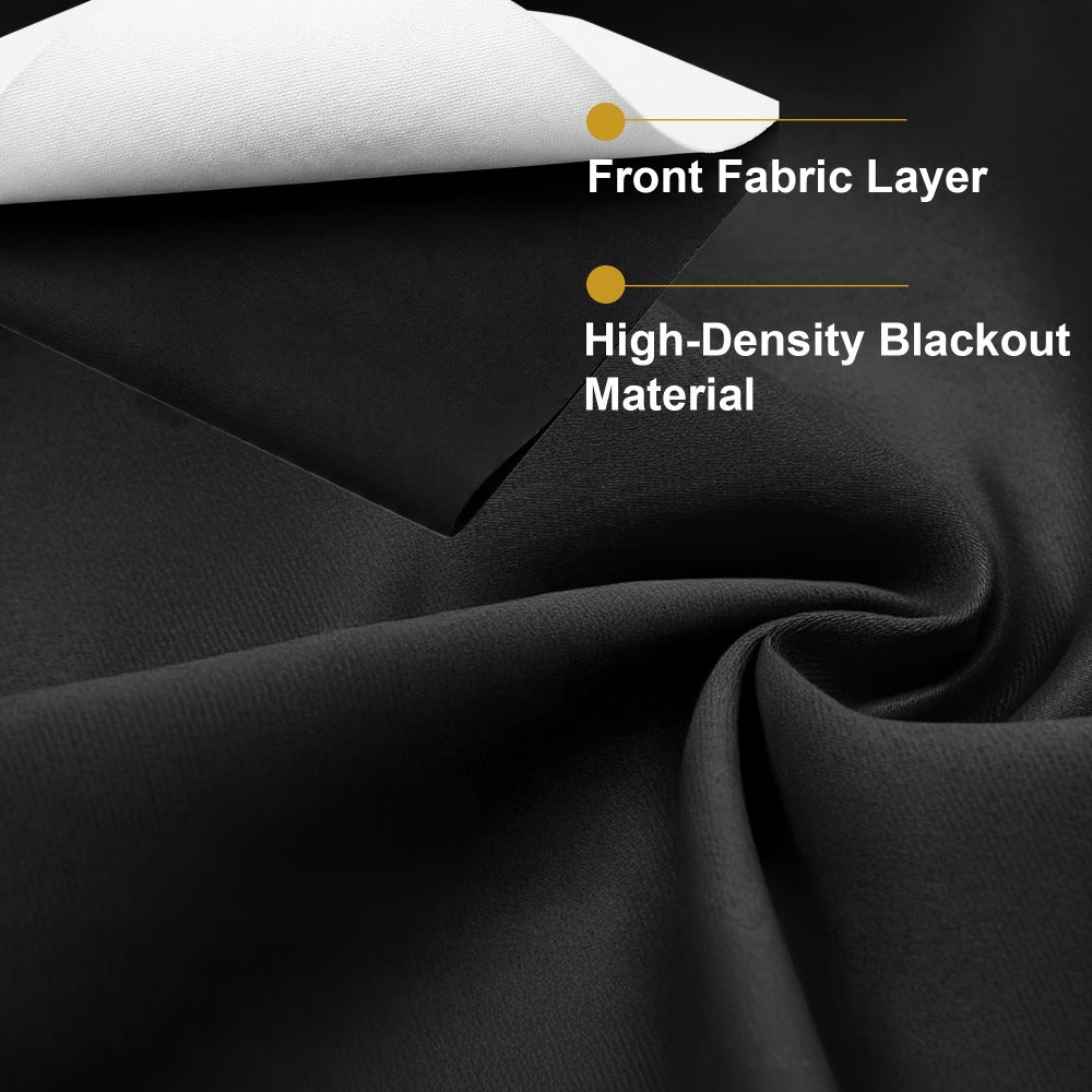 4-Piece Blackout Curtain Panels - Thermal Lining for Bedroom Privacy