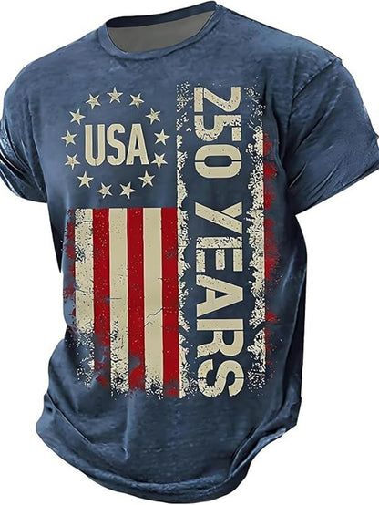 Fashionable Men'S Short-Sleeved T-Shirt, Festive Apparel, 2026 Year of The Horse, St. Patrick'S Day, Carnival, Easter, Trendy And Versatile Men'S Clothing, Festive Surprise Gift, Comfortable And Breathable