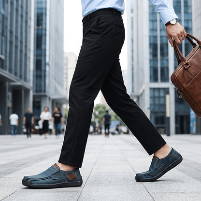 GREKS Handstitched Mens Driving Loafers Slip On Shoes Lightweight Breathable For Business Casual Travel Walking Outdoor