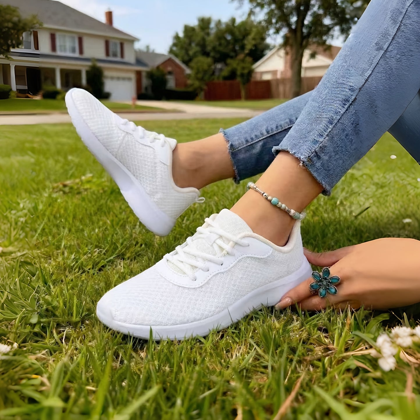 Women'S High Quality Sneakers, Casual Walking Shoes for Women, Comfortable Support Walking Shoes, Women'S Air-Cushioned Sneakers with Arch Support And Slip-Resistant Sole - Breathable Mesh Low-Top Sneakers Suitable for Running, Gym, Gifts for Women
