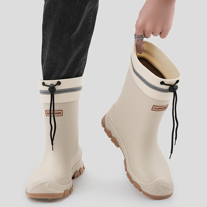 Short Shoes, Outdoor Unisex Large Size Non-Slip Rain Boots, with Adjustable Drawstring Opening, Suitable for Rainy Day Outings, Hiking, Fishing, Work, And Construction Sites