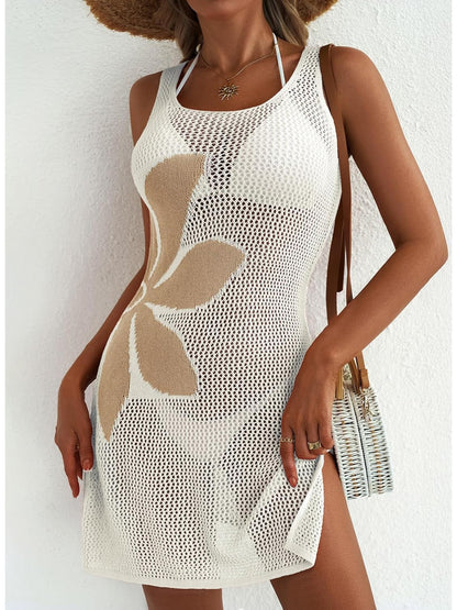 2026 New Beach Skirt Sexy Hollow Jacquard Bikini Swimsuit Hoodie Sunscreen Dress for Women