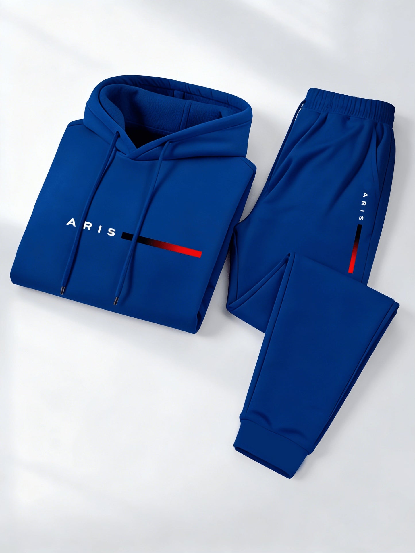 Men's Paris Letter Printed Spring And Autumn Hoodie And Drawstring Sweatpants Set, Comfortable And Casual for Running.