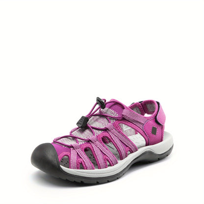 Women Sport Sandals Flat Sandals Womens Closed Toe Hiking Summer Outdoor Sandals Sport Athletic Sandals for Hiking Walking Water Shoes Adjustable Width Comfortable Sturdy Brand Women Shoes