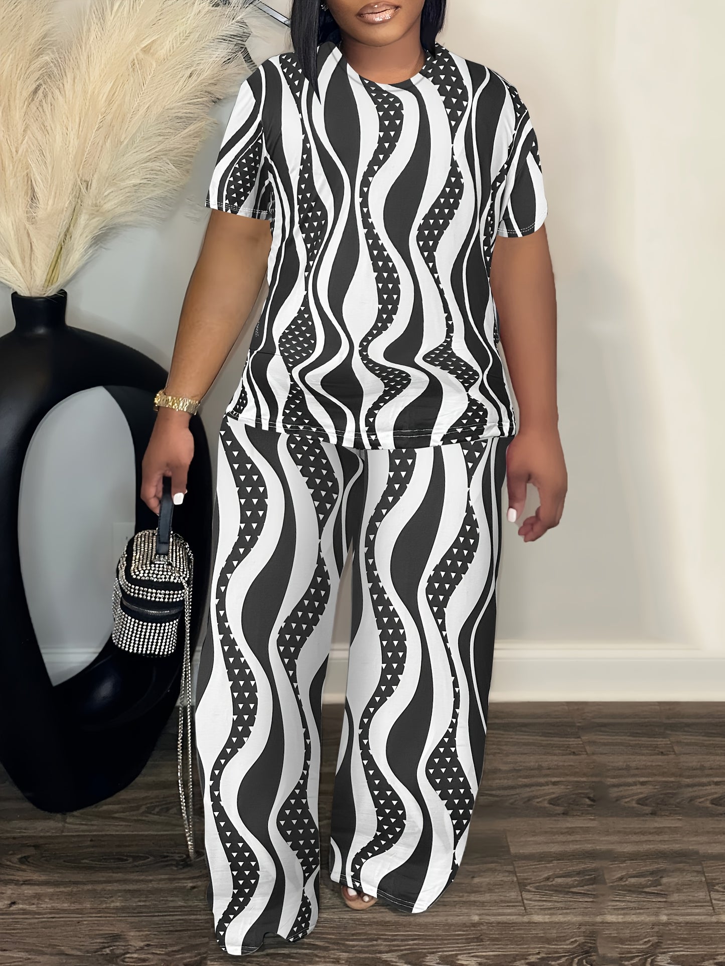 Multicolor Printed Short-Sleeve Pants - product view 1