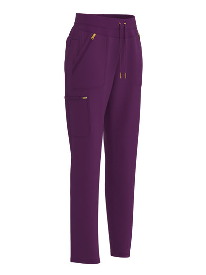 PandaFlex modern neck in Four-Way Stretch Fashion Scrubs Set V-Neck Short Sleeve Scrub Top & Straight Leg Cargo Pants for Nurses with zipper pockets 3372