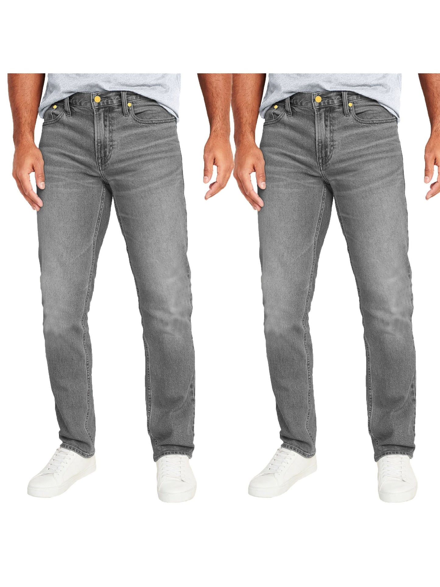 2-Pack Men's Flex Stretch Slim Straight Jeans (31" Inseam)