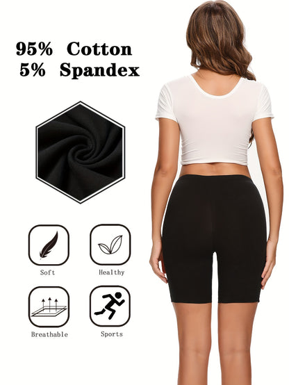 Molasus Womens Cotton Boxer Shorts Underwear Anti Chafing Bike Shorts Pack of 4