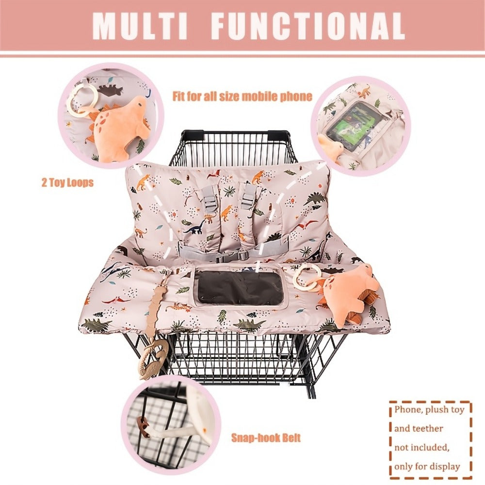 Baby Shopping Cart Cover - 2-in-1 High Chair Seat