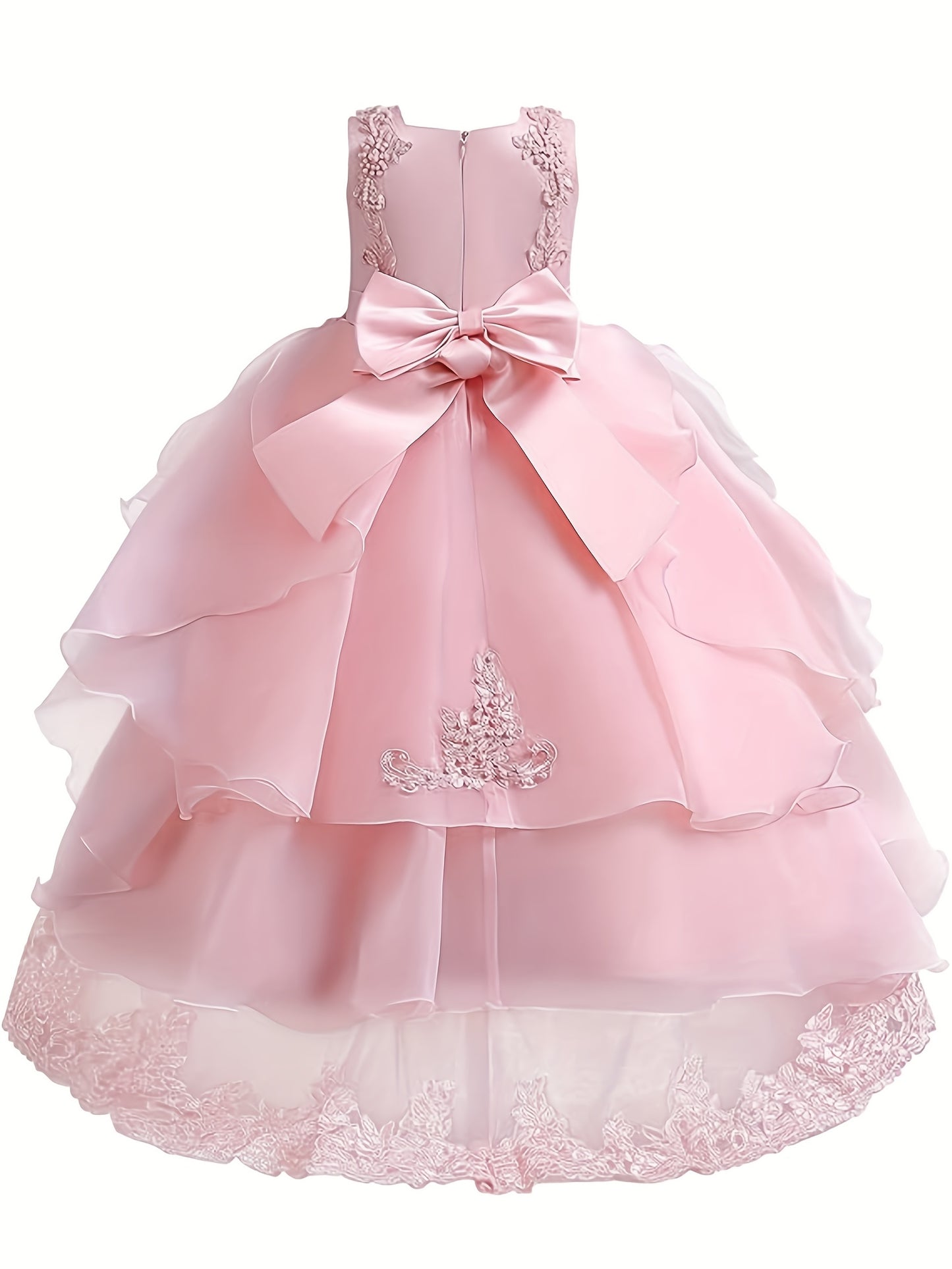 (Size Is Slightly Larger, Recommended To Purchase One Size Smaller Than Usual) Flower Dress Princess Puffy Tulle Dresses Bridesmaid Wedding Communion Birthday Party Pageant Maxi Prom Gown For Kids