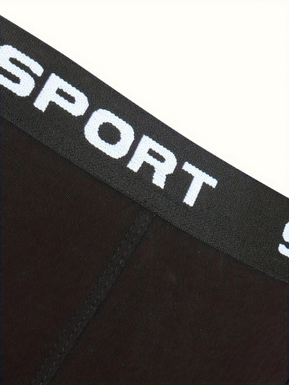 Set of 5 Men'S Boxer Briefs with a Comfortable Fit, Featuring a Wide Elastic Band That Prevents Riding Up