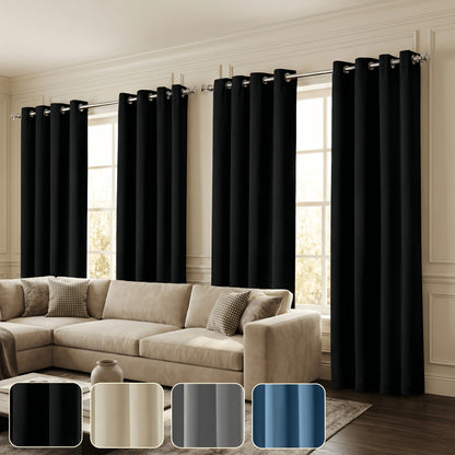 Nursery Curtain Panels, Nursery Curtain Panels, 4pcs Full Blackout Curtains, Thick Thermal Drapes for Bedroom & Living Room