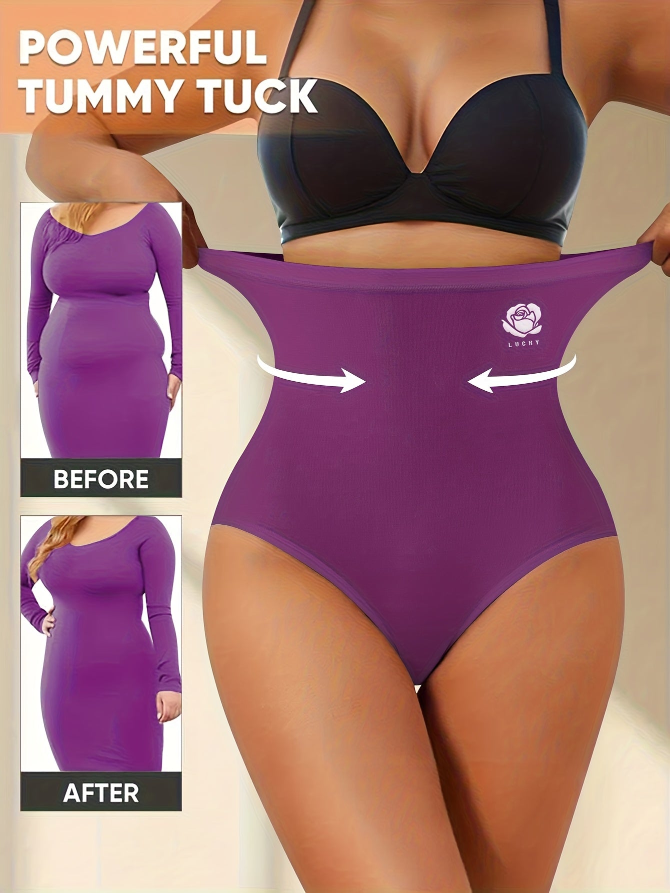 QUASTI 4pcs Seamless High Elasticity Underwear for Women- Lightweight& Durable High Waist Panties Soft& Comfortable