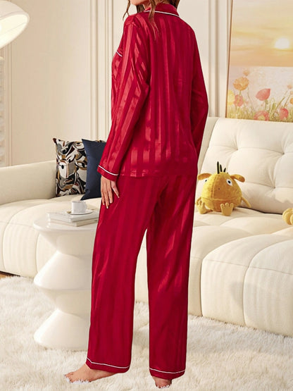 Women's Pajama Set - Striped Design Style 18705125