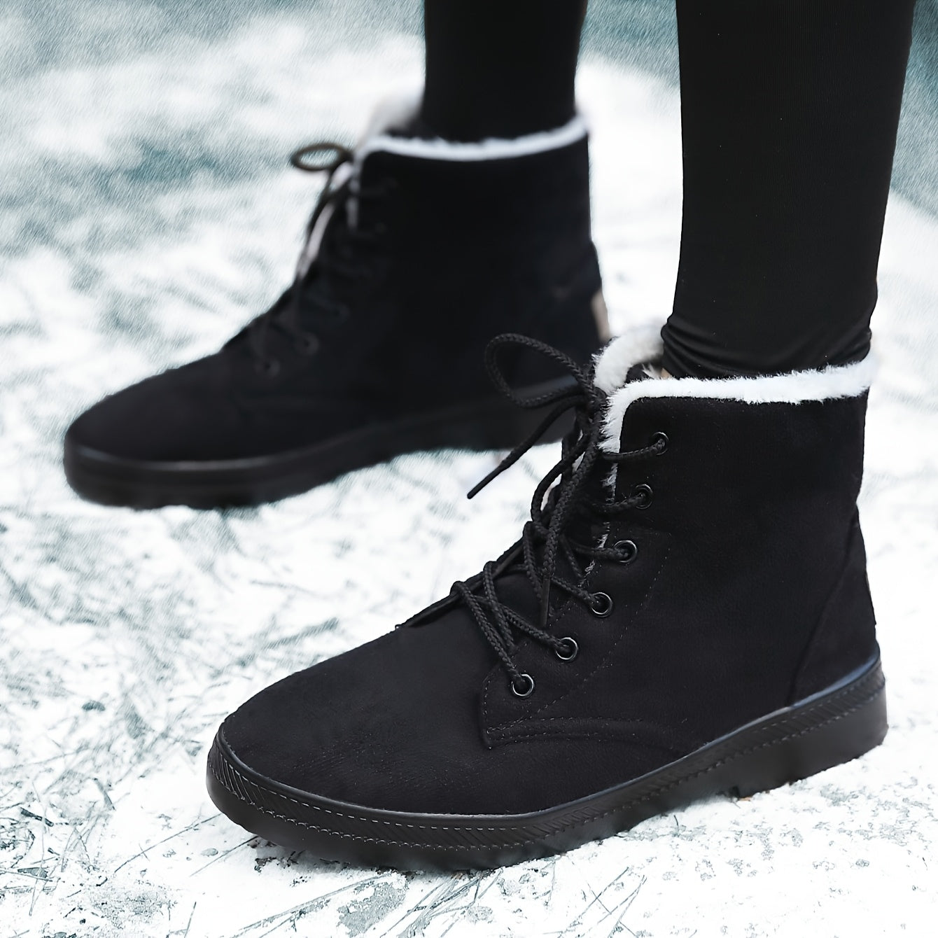 HDOXSE Winter Plush Snow Boots for Women 2025 New Casual Thick Sole Shoes Sports Thickened Warm Shoes