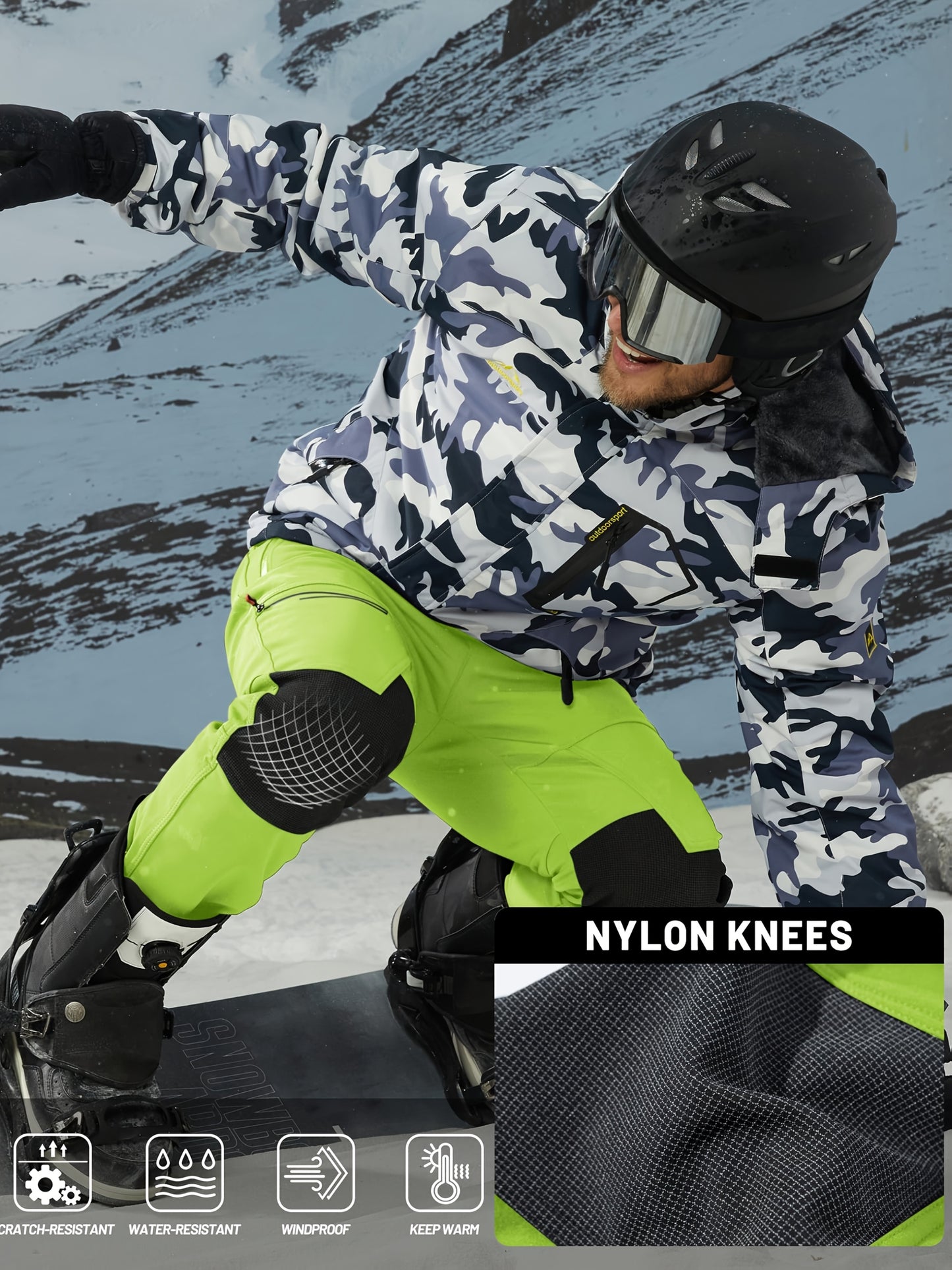 Men's Winter Fleece Pants Outdoor Softshell Pants Thickened Warm Lined Camping Fishing Trekking Hiking Pants Casual Trousers