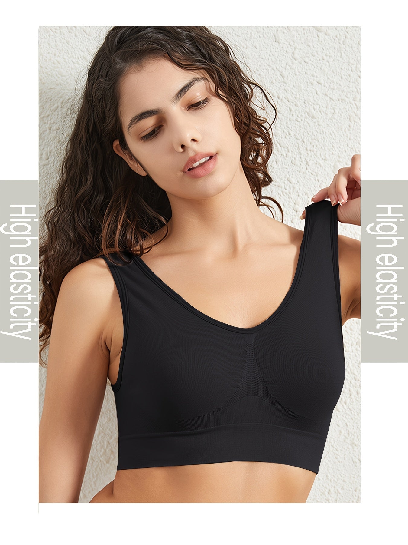 Set of 4 Women'S Sports Bras - Extremely Breathable, Wire-Free with a Hollow Mesh Design, Lightweight And Comfortable for Yoga, Fitness, And Living