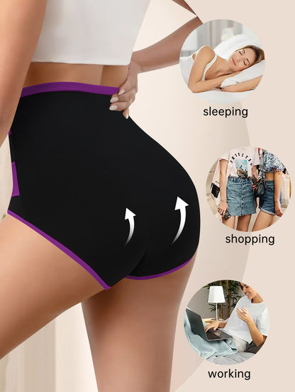 4pcs High Waisted Women'S Triangle Panties Elegant Style Daily Commuter Holiday Gift Fashion Drawstring Pants