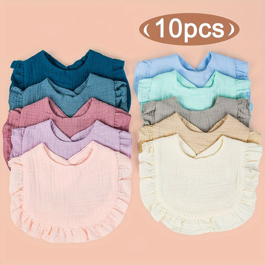 Baby & Toddler Baby Bib Multipack – Muslin Baby Bibs 10-Pack - Adjustable Drool Bibs – main product image