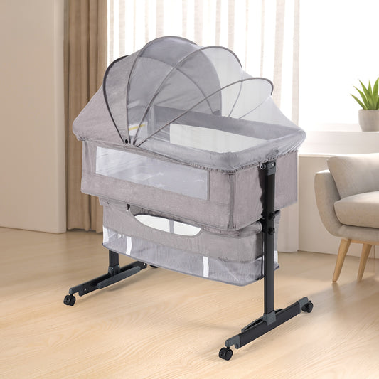 Baby Bassinet - Portable Foldable Bedside Cradle – main product image