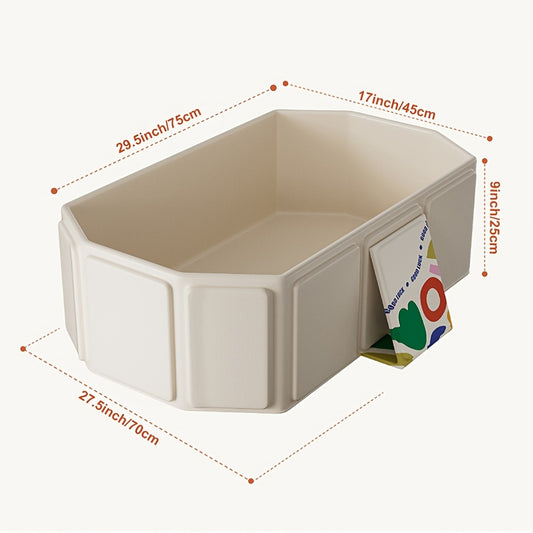 Baby Bathtub - Portable Foldable Non-Slip – White / Green – main product image