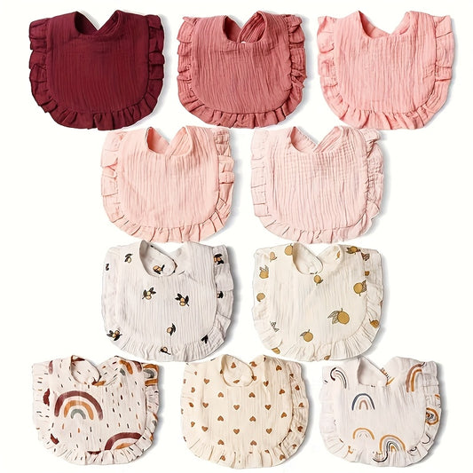 Baby Bibs - 10-Pack Patterned Feeding Set – main product image