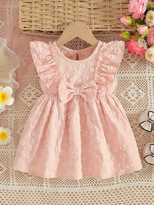 Baby Blue Floral Ruffle Dress – main product image