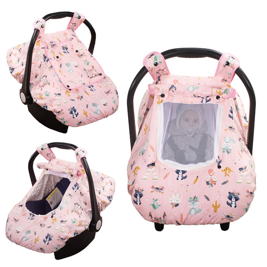 Baby Car Seat Cover - Beavtaens Minky Carseat Sover – Purple option – main product image