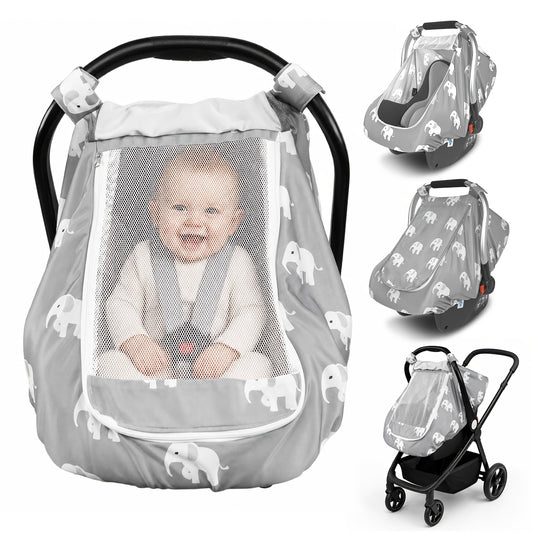 Baby Car Seat Cover - Breathable Beavtaens Covers Stretchy – main product image